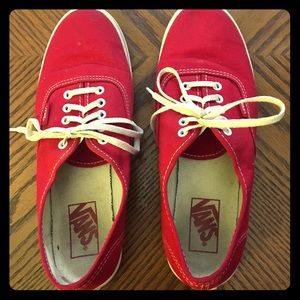 Red Vans sneaker